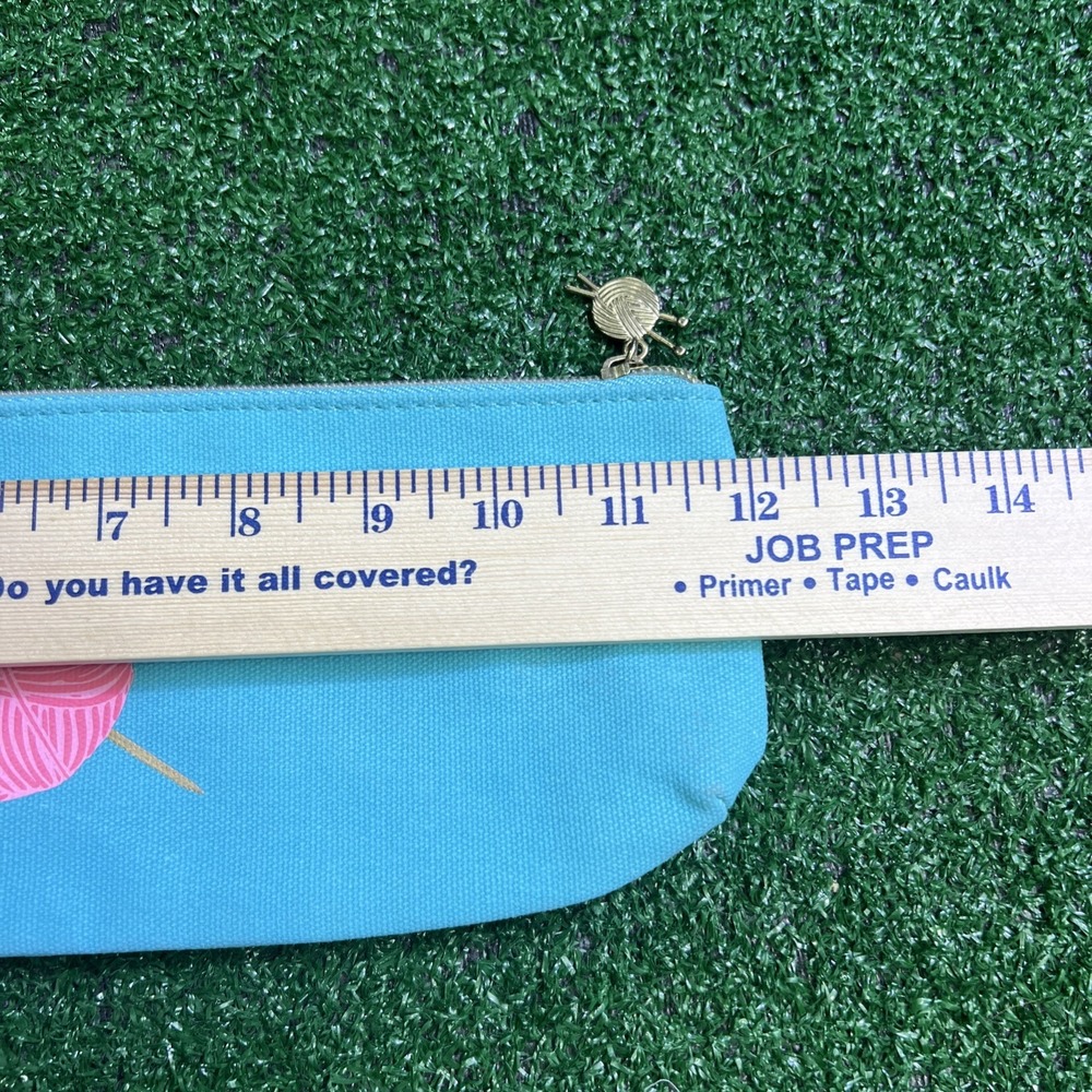 PROCRASTIKNITING‎ Knitting Needles Zippered Pouch For 10" Needles Teal NWT - Picture 7 of 8